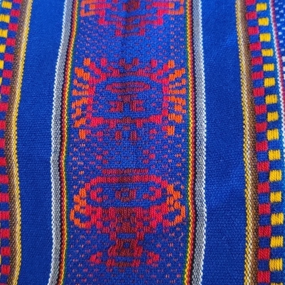 Andean Peruvian Rainbow Ceremonial Altar Tablecloth Throw